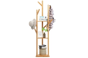 Simple Coat and Hat Rack Solid Wood Floor Simple Modern Bedroom Hangers Room Storage Rack Clothes Rack