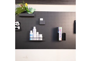Space Saving Pegboard Wall Rack, Modular Organizer Panel with Hooks to Maximize Garage Kitchen Storage