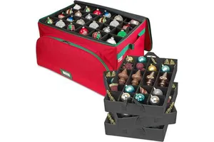 Oxford Cloth Christmas Ball Gift Storage Bag Foldable Compartmentalized Storage Bag Christmas Ball Storage Box Storage Container