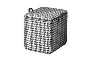 Wholesale Eco-Friendly Foldable Thousand Bird Lattice Thickened Non-woven Clothing Storage Bag for Bathroom and Household Use