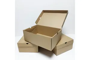 Customized Logo Printing Shoe Storage Boxes Large Size Kraft Black Sneaker Shoe Paper Boxes