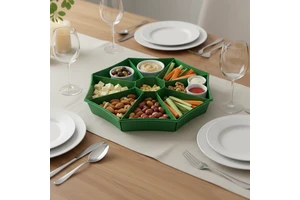 Sunup Plastic Christmas Snack Box-Reusable Candy Container with Storage for Christmas Supplies
