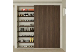 Factory Direct High Quality Modern Large Capacity Shoe Cabinet Space Saving Wooden Shoe Storage Organizer Cabinet Rack