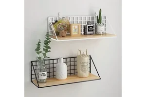 Wall Mounted Storage Rack Without Drilling Suitable for Living Rooms and Bedrooms Modern Style Wall Decoration Hanging Racky