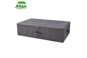 Convenient Foldable Zipper Fabric Quilt Organizer Multi-Functional Cloth Storage Box for Under-Bed Clothes Storage