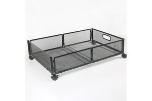 Foldable Metal Under Bed Storage Containers Shoes Clothes Blankets Organizer Under Bed Storage With Wheels