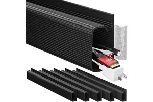 Under-Desk Durable Modern PVC Plastic Cable Management Rack Computer Cable Organizer Data Cable Winder Wire Storage Line Fixing