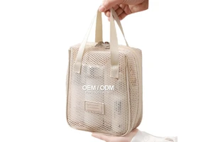 New Design Mesh Pouch Rolling Type Foldable 200mL Capacity Portable Travel Toiletry Storage Case for Daily Use in Room