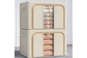 Oxford Cloth Foldable Storage Box Large Capacity Thickened Organizer for Quilt Clothes Closet Wardrobe Home Storage Bin