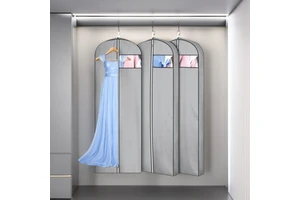 Garment Bag Thickened Non Woven Fabric Dustproof Cover for Dress Coat Wedding Gown Storage Gray Style D Summer 2021
