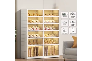 Customized Rectangle Plastic Foldable Shoe Organizer Storage Box Cabinet Injection Technics