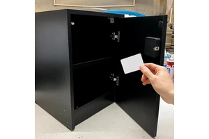 Wholesale Modern Wooden Smart Night Stand Hidden Compartment Nightstand With Secret Drawer Card Lock