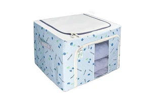 Useful Steel Frame Foldable Storage Box for Jeans Drawers Oxford Cloth Quilt Storage Bag Foldable Clothing Storage Box
