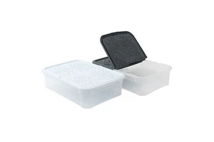Belli E Forti Classic Storage Box with Wheels 570x390x145mm Under Bed Storage White Grey PP Italy
