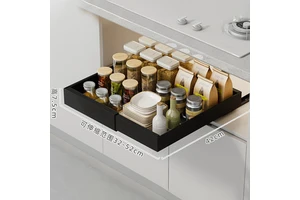 OEM/ODM Expandable Metal Cabinet Organizer Drawer Pull Storage Shelf Divider Racks Kitchen Adhesive Slide Storage Pot Storage