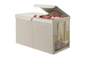 Reinforced Handle Underbed Storage Bag Foldable Breathable Thick Fabric Bin Container Closet Systems Organizers Organizer