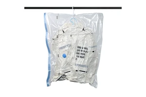 Hanging Foldable Flexible Vacuum Storage Bags for Clothing Bedding Shoes Compression Storage PE+PA Material Waterproof