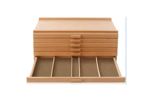 Wholesale Cute Small Wood Desktop Storage Box Multi-Functional Organizing Drawer for Cosmetics Spice Use in Car or Bathroom