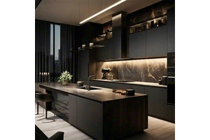 Modern Luxury Ready To Assemble Interior Furniture Flat Pack Cabinet Design Cupboard Kitchen Cabinets