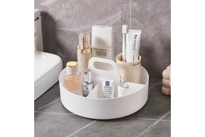 Cosmetic Storage Box Home Rotatable Desktop Large Capacity Skin Care Products Eye Shadow Lipstick Plastic Storage Rack