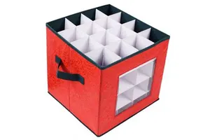 Hot Selling Holiday Xmas Ornament Storage Boxes Decorative Christmas Storage Box