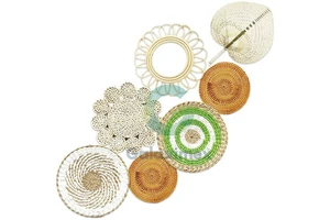 Round Woven Hanging Wall Storage Baskets | Multifunctional Seagrass Home Decor for Interior Design & Retail