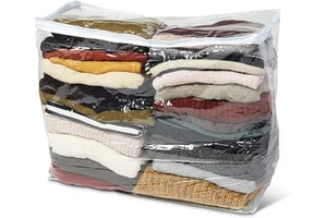 PVC Transparent Zip Lock Clothes Storage Bag Portable Organizer Bedding Bag Travel Quilt Blanket Folding Customized Storage Bags