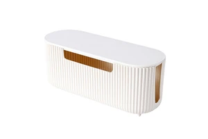 Japanese Style Power Strip Decoration Cover Cable Organizer Storage Box Socket Wire Management Model 2313 30x11x12.5cm China