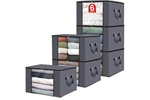 Large Clothes Organizer Collapsible Folding Bed Thick Breathable Fabric Underbed Storage Boxes Bags