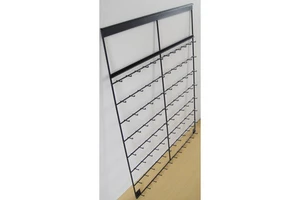 Retail Presentation Steel Rod Peg Hook Products Hanging Wall Mounted Wire Rack With Sign Frame