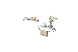 Portable Wooden Wall Mounted Storage Rack for Bedroom Bathroom and Living Room