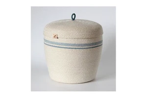 Premium Handmade Rectangle Rattan Jute Yarn Storage Basket Set Decorative Eco-Friendly Customized Color Organizer for Home