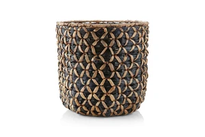Wholesale Handwoven Rattan Jute Yarn Storage Basket Set Sustainable Natural Fiber Organizer Customizable Color Logo