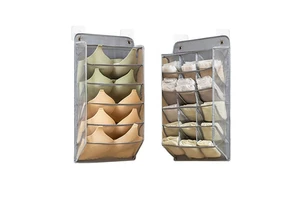 Hanging Clothes Organizers Double Side Underwear Storage Wardrobe Wall Mounted Socks Storage Organizer Shelves Bra Organizer