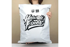 Customized Personalized Brand Logo Recycled White Plastic Poly Mailer Mailing Bag For Shipping Clothing Package Clothes Packing