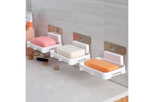 Factory Price Foldable Storage Rack Bathroom Bedside Mobile Phone Punch-free Storage Shelf Wall Shelf Storage Accessory