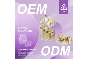 JX Multi-Layer Rotatable Stacked Cosmetic Storage Rack Diamond Edge Storage Rack for Multi-Scene Use