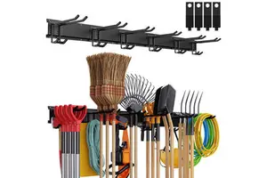 JH-Mech Heavy Duty Objects Multi-Purpose Heavy Duty Wall Mounted Garden Tool Storage Rack Yard