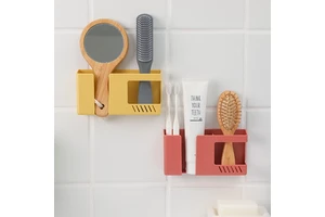 No Drilling Wall-mounted Phone Charging Hanging Box for Bathroom and Living Room Phone Holder Remote Control Storage Shelf