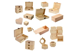 Custom High-End Rectangle Solid Wooden Box Storage Organizer For Jewelry Gifts Home Desktop