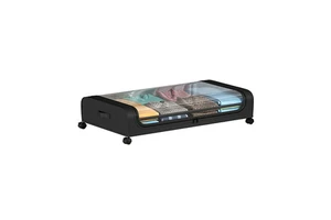 NISEVEN New Bedroom Underbed Storage Bins Dustproof Underbed Storage Containers Movable Bed Storage Box Wheels 80x43x16cm