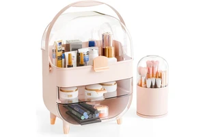 Large Capacity Desktop Multifunctional Storage Box Cosmetics CtorageDust-proof Drawer Style Storage Box Lipstick Case