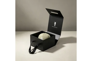 Black Folding Hat Box Custom Cowboy Snapback Baseball Cap Cardboard Storage Packaging for Fur and Underwear With Handle