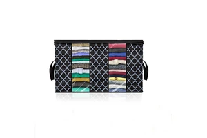 Modern Eco-Friendly Storage Bags Set for Living Room Clothes Organizer Multifunction Square Zipper Fabric PVC Window