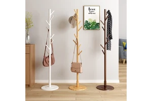 Best Selling Rustic Vintage Floor Standing Wooden Standing Coat Rack With Hanger