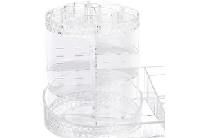 Cosmetic Storage Box Desktop 360 Rotating Dresser Makeup Brush Skin Care Product Storage Rack Loncheras Escolares Kids
