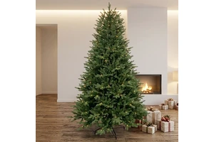 Direct Factory Wholesale Modern Realistic Full PE Tree Xmas Tree Artificial Christmas Tree With Metal Stand