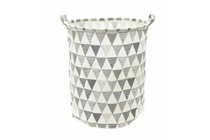 Collapsible Linen Laundry Hamper With Comfortable Handles Easy-to-Carry Waterproof Fabric Storage Basket OEM Design