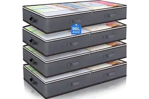 Wholesale Large Under Bed Storage Boxes Under Bed Clothes Zippered Organizer Woven Fabric Foldable Under Bed Quilt Storage Bags