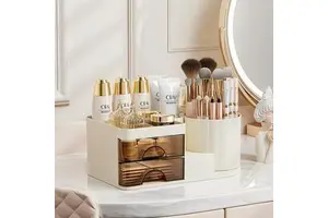Good Selling Plastic HIPS PP PS Multi-layer Modern Cube Elegant Home Cosmetic Storage Containers Makeup Organizer Guangdong Box